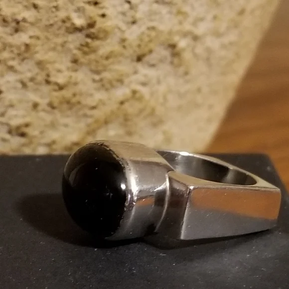 RARE Silpada Sterling Silver  & Black Onyx Ring - Picture 10 of 15